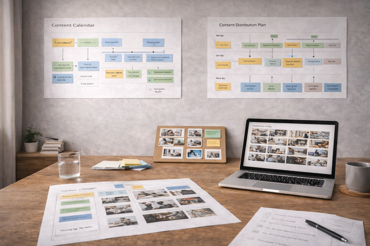 Asset lifespan extended by planning evergreen content system and content distribution plan