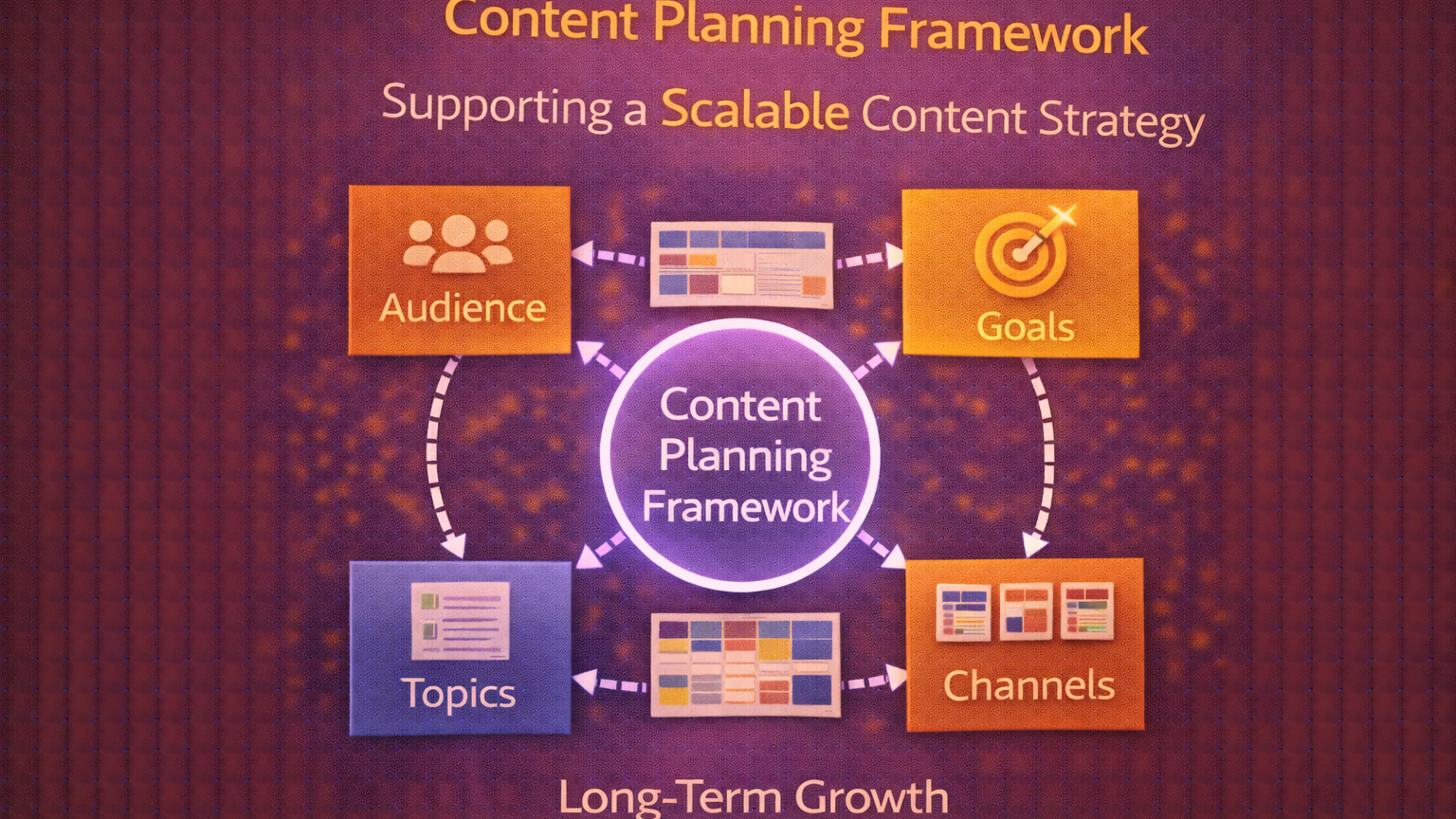 Content planning framework supporting a scalable content strategy
