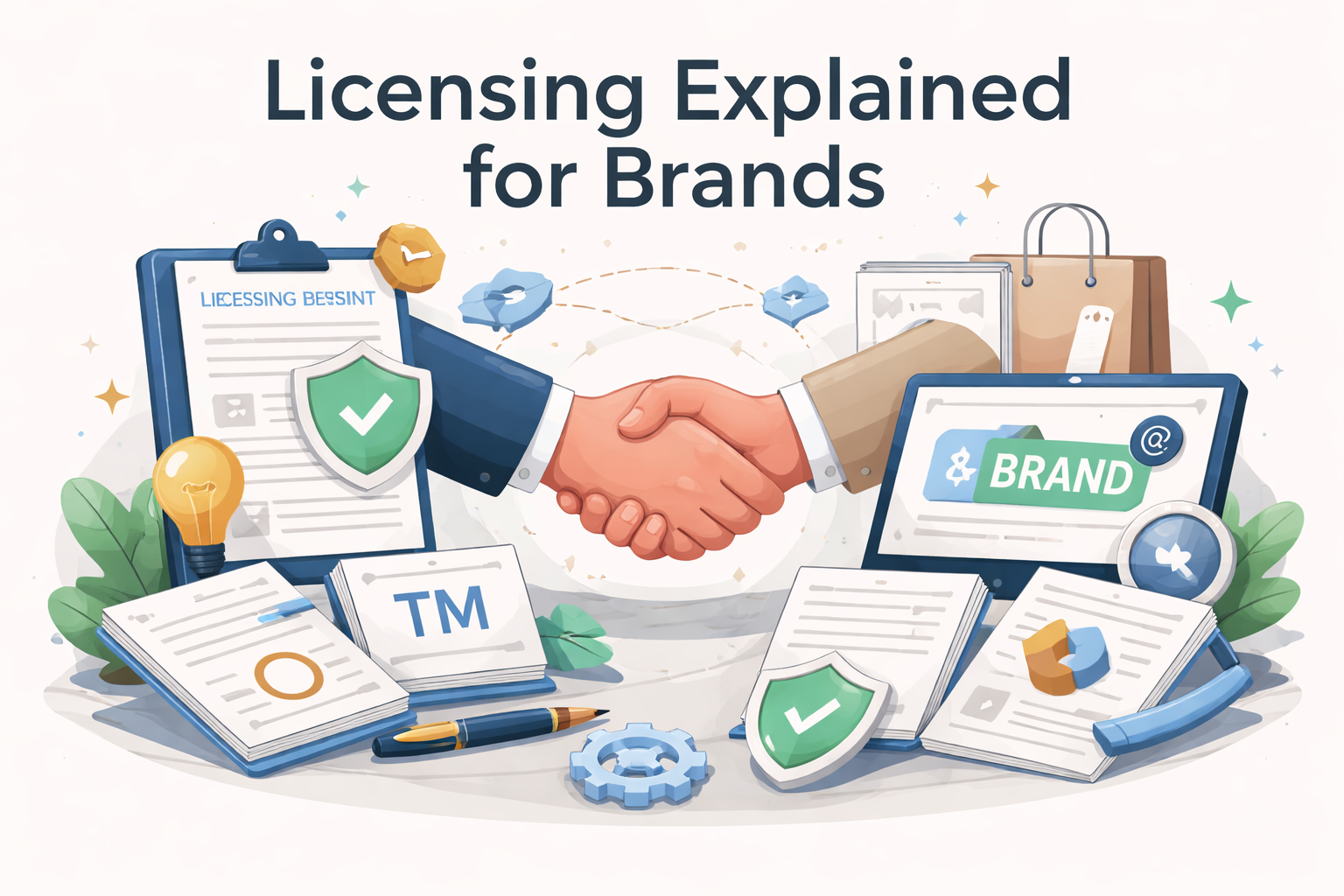 Licensing explained for brands with visual overview of intellectual property and partnerships
