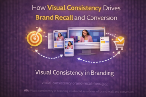 Visual consistency in branding illustrated as a driver of brand recall and conversion