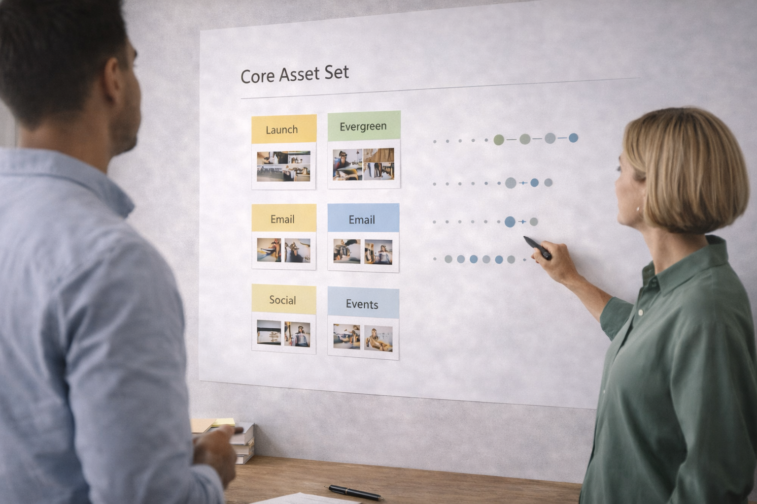 Evergreen content system supported by a content reuse strategy to keep assets relevant for months