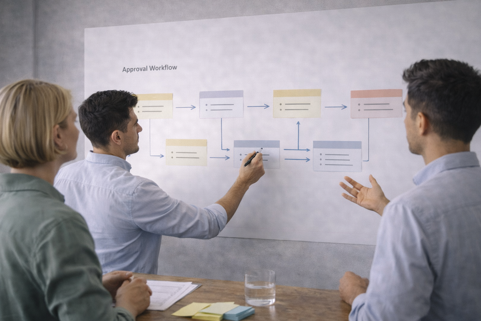 Approval workflow mapped during pre-production planning to reduce stakeholder friction and speed reviews