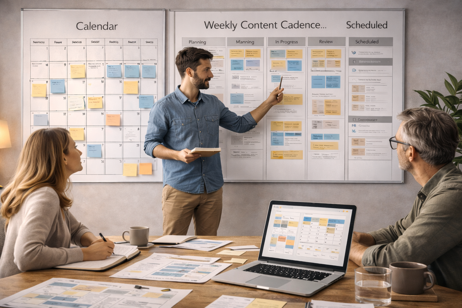 Creative retainer decision establishing a clear content cadence and planning cycle
