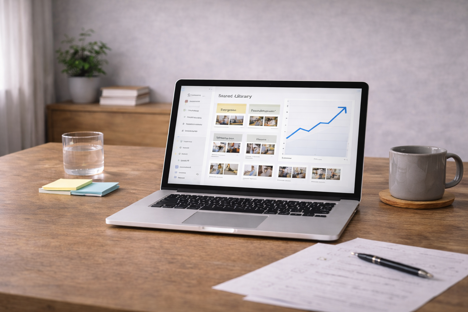 Content system connecting campaign performance insights to a reusable asset library for marketing performance alignment