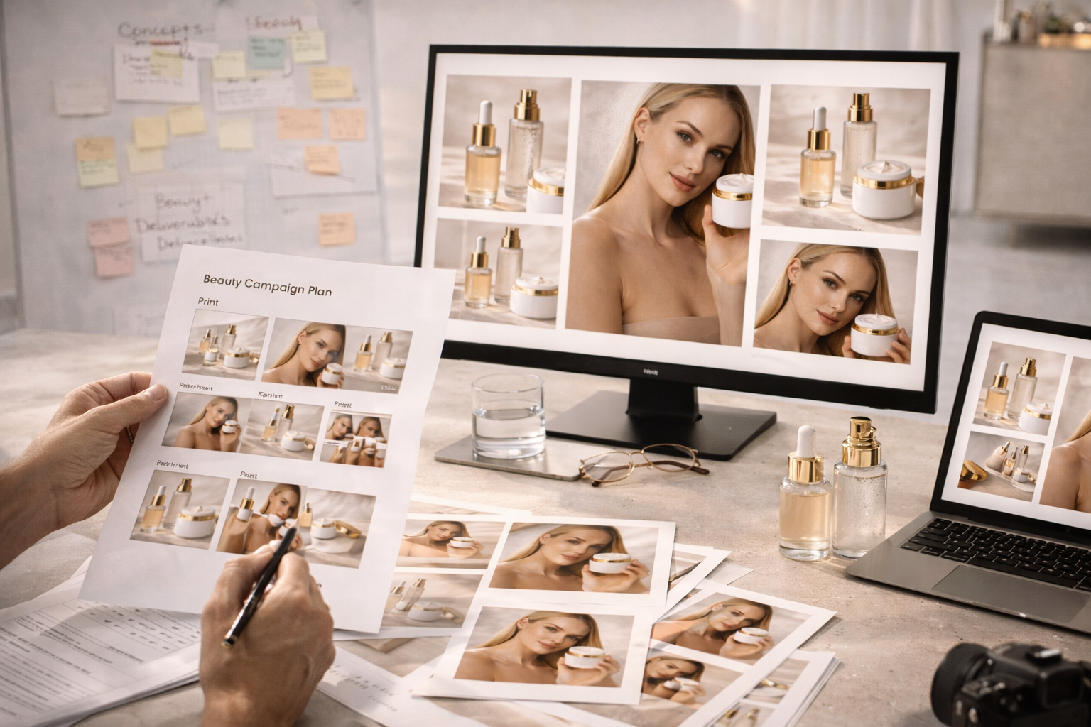 Beauty product photography campaigns supporting scalable beauty content production
