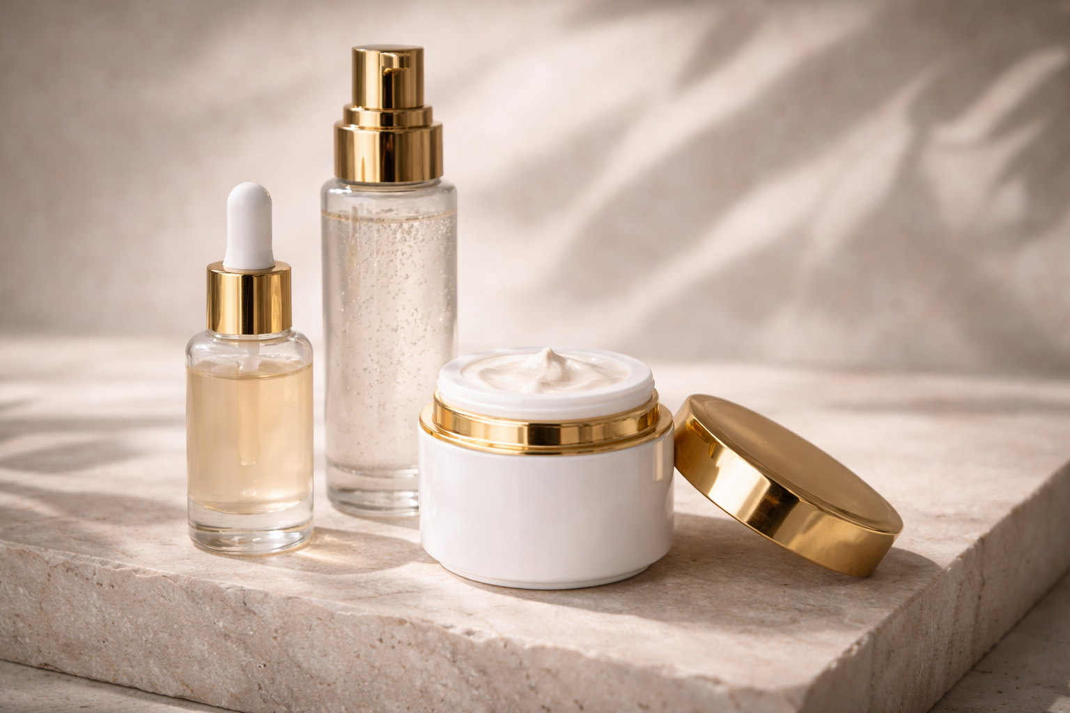 Beauty product photography campaigns featuring cosmetic product photography in studio