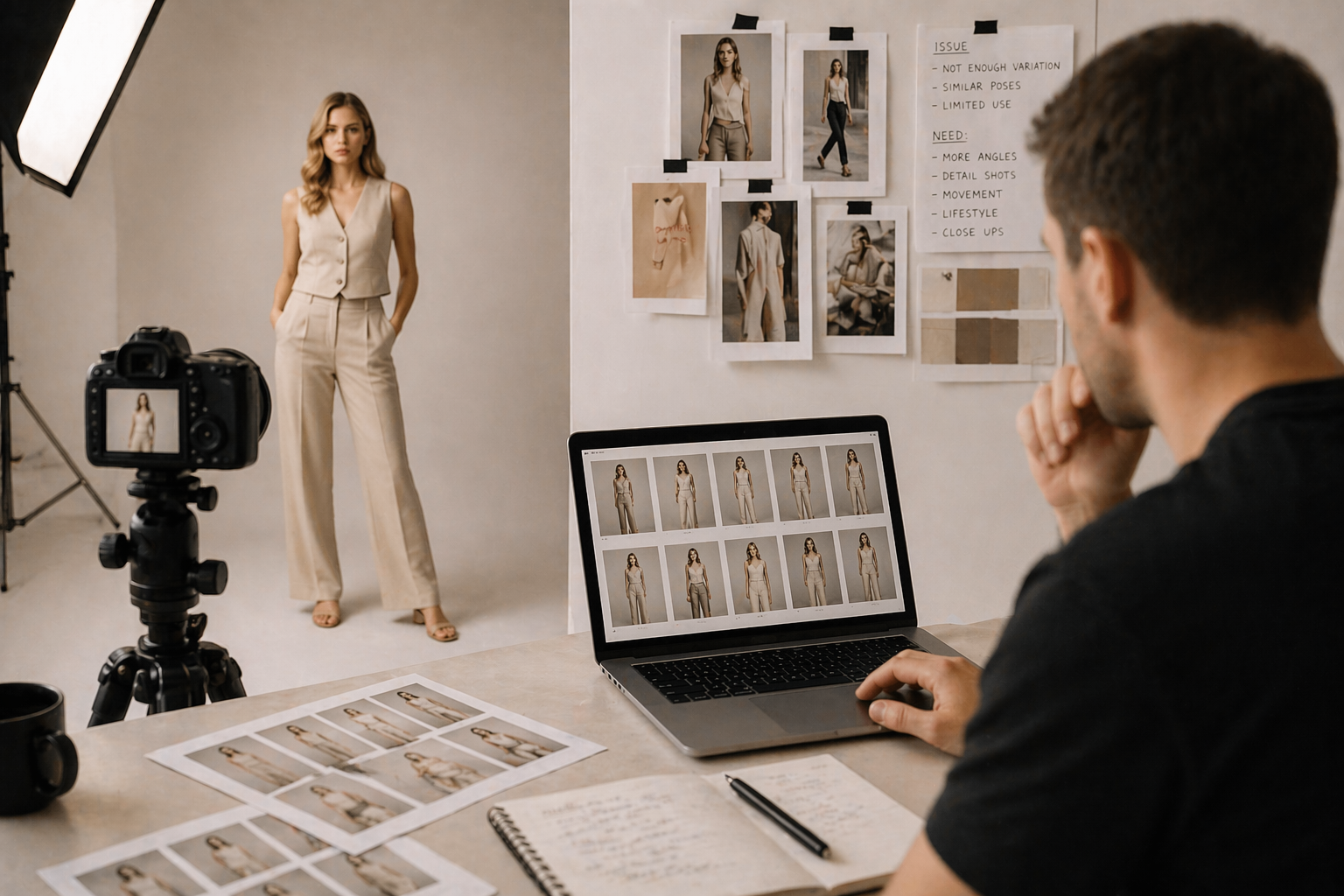 How many images does a fashion brand actually need shown through limited fashion campaign photography output