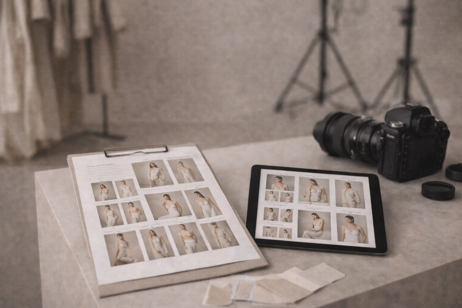 Plan a fashion campaign shoot with a fashion campaign photography system built for multiple formats