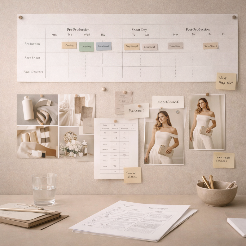 How long does a fashion campaign shoot take explained through campaign shoot planning and visual timeline