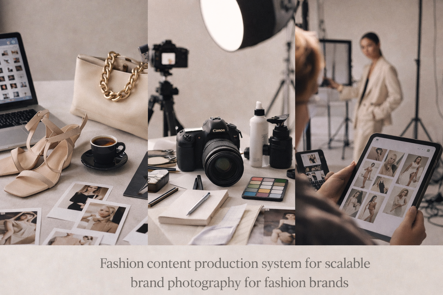 Fashion content production system for scalable brand photography for fashion brands
