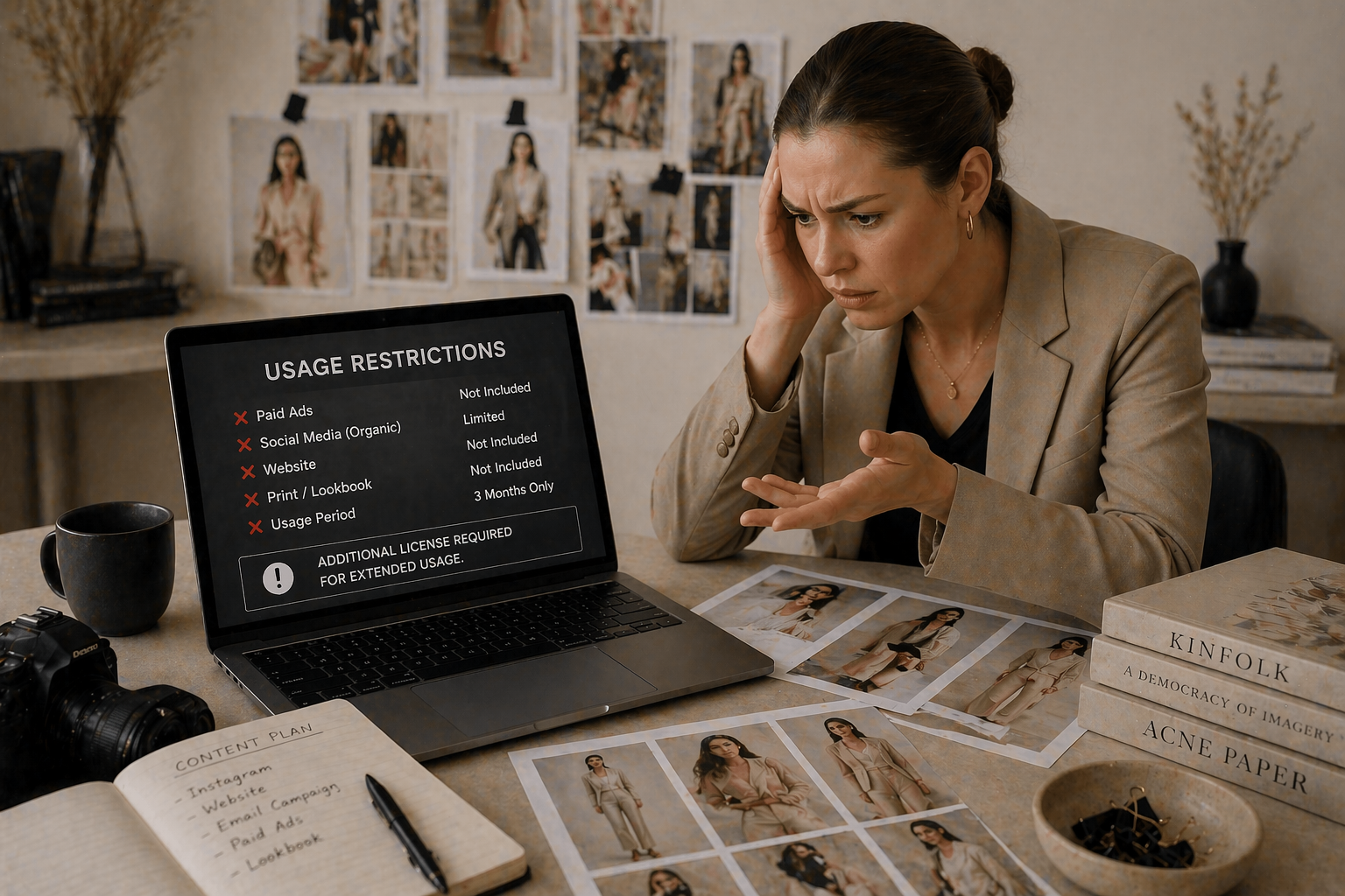 Why your photographer asks about usage rights shown through limited use of fashion brand visuals