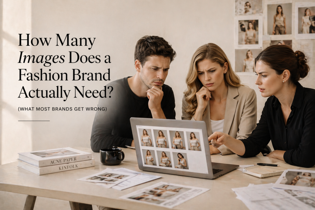 How many images does a fashion brand actually need shown through limited fashion campaign photography selection