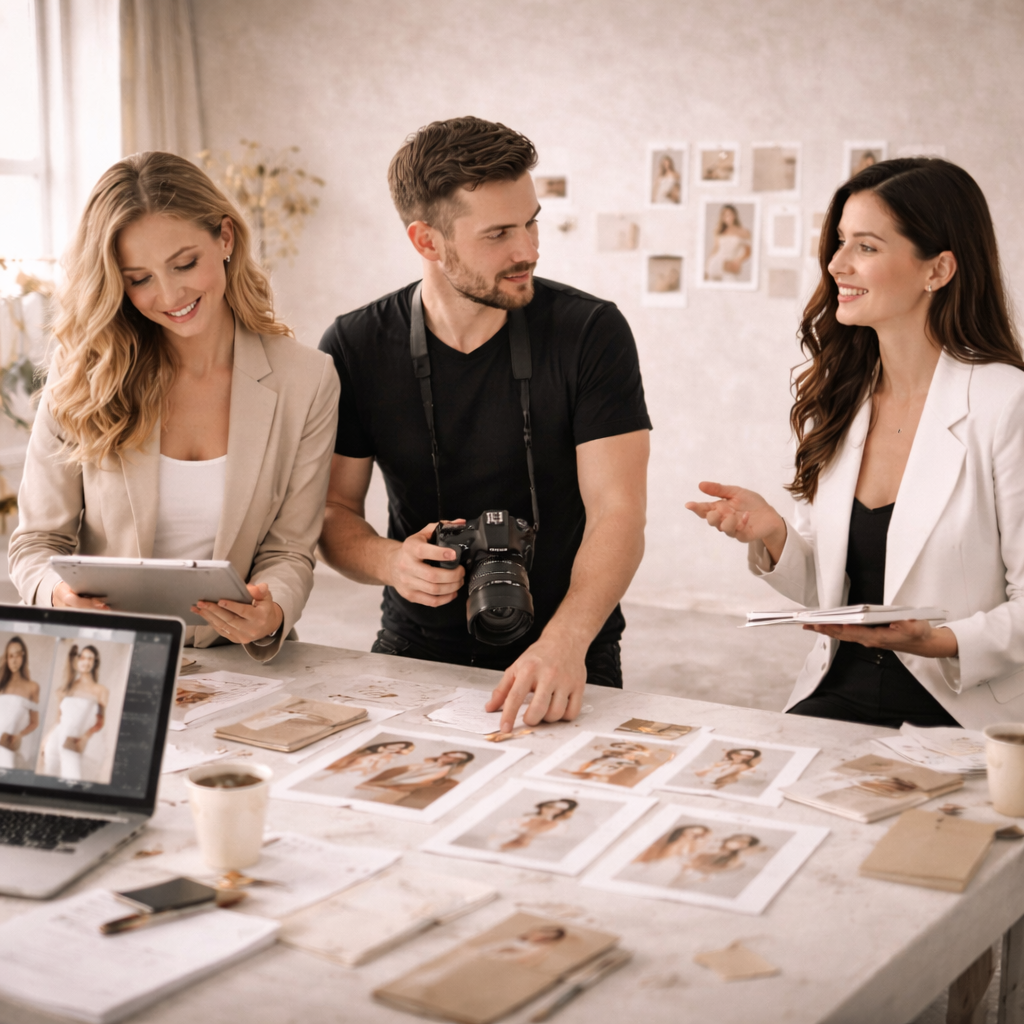 In-house vs freelance vs agency for campaigns shown through fashion campaign photography team collaboration