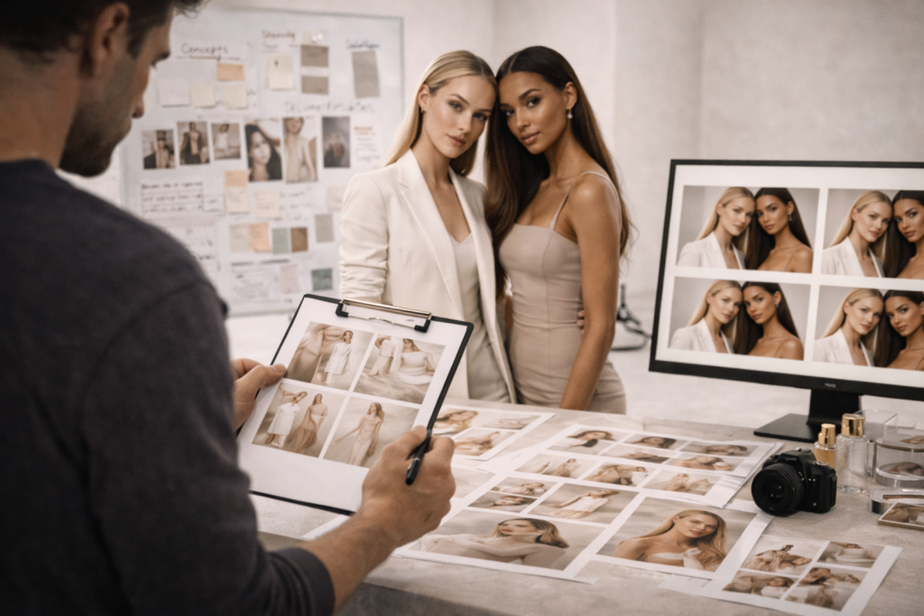 Plan a fashion campaign shoot with high-end fashion campaign photography production