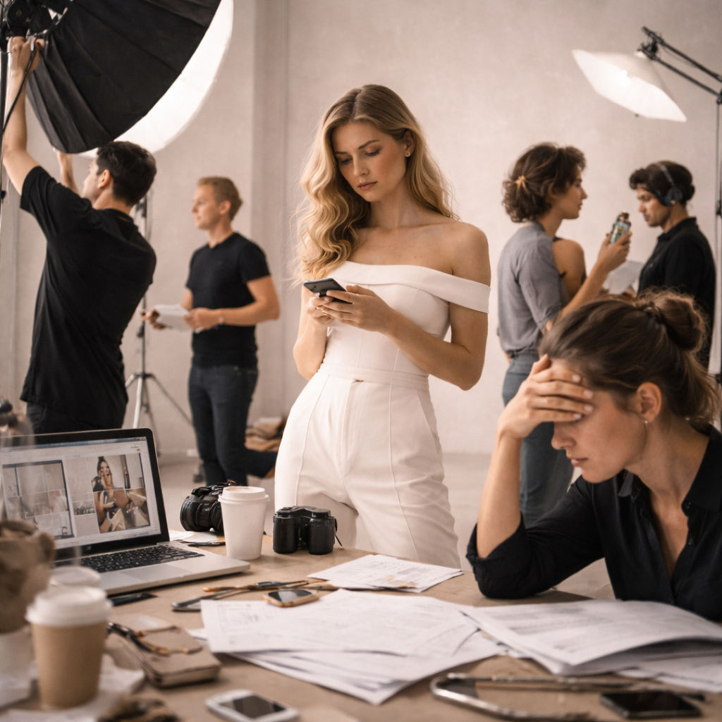 What brands get wrong about campaign production shown through chaotic fashion campaign photography shoot
