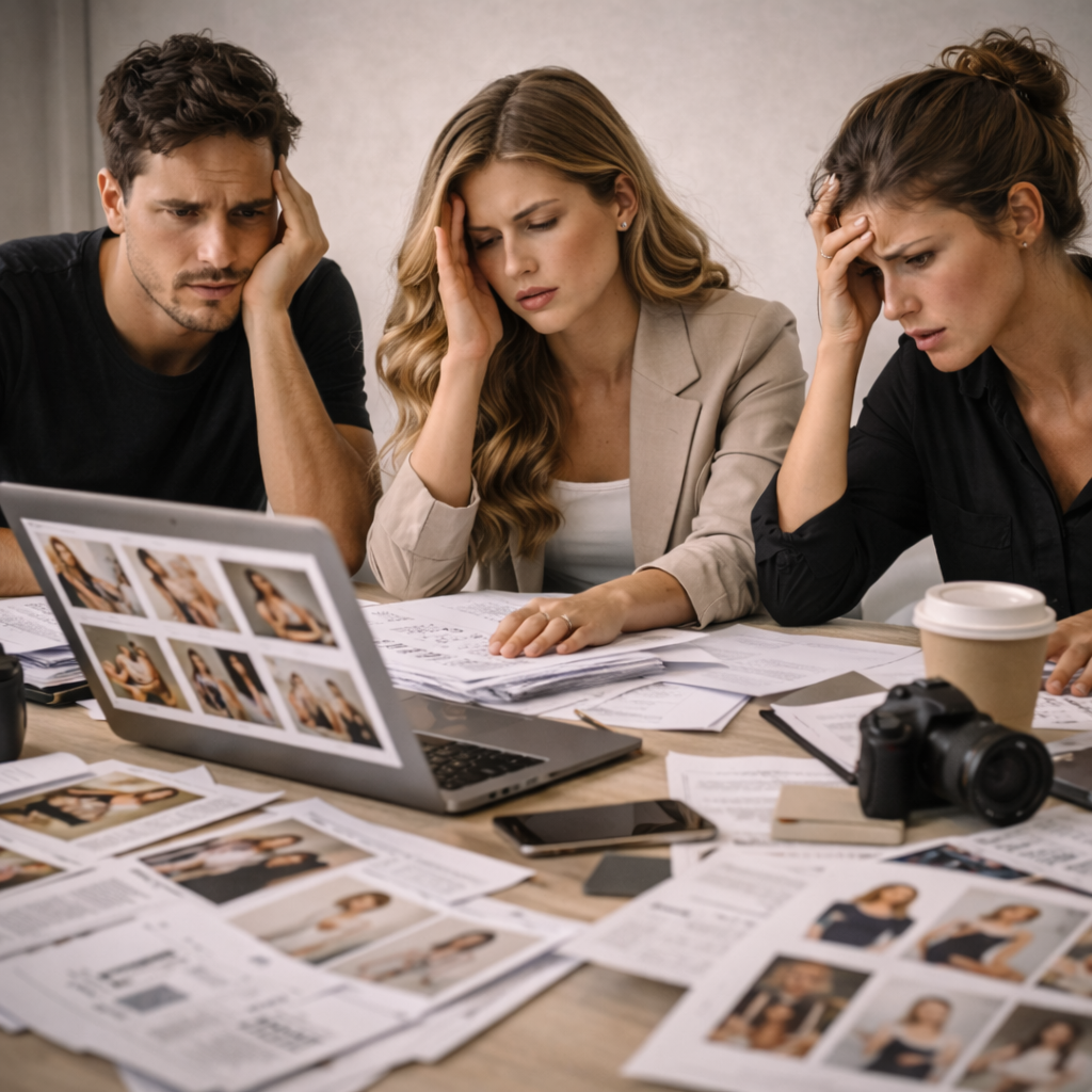 When should you invest in a content retainer shown through overwhelmed fashion content production team