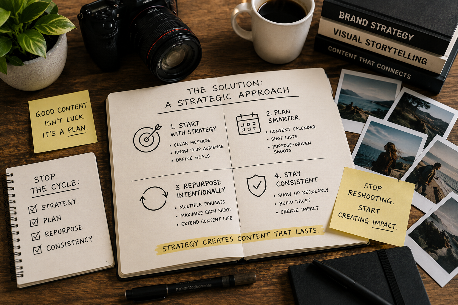 Evergreen campaign visuals designed to create content that converts across multiple marketing channels