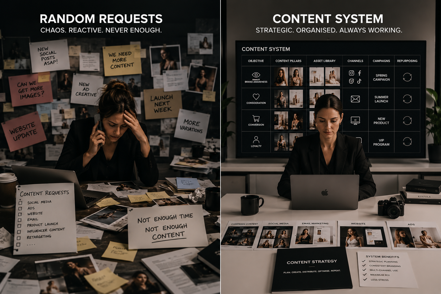 Efficient content creation workflow supporting multiple marketing channels from one production