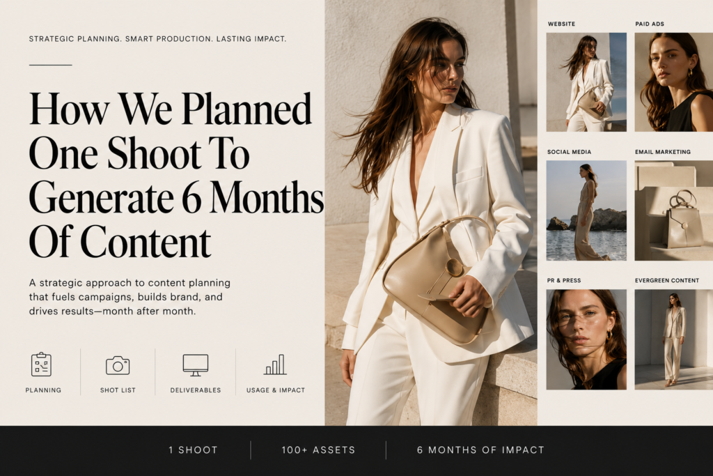 How one fashion campaign was strategically planned to generate six months of content across website, paid ads, email marketing, social media, and PR.
