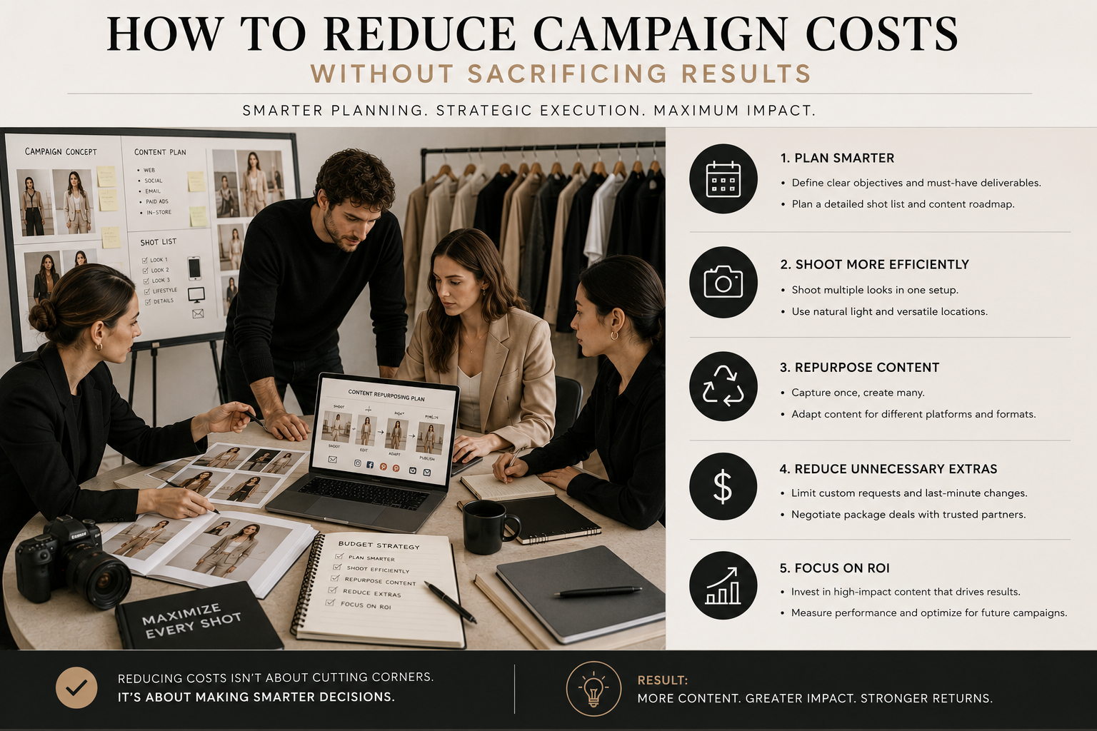 Campaign planning strategy to reduce production costs and increase content output
