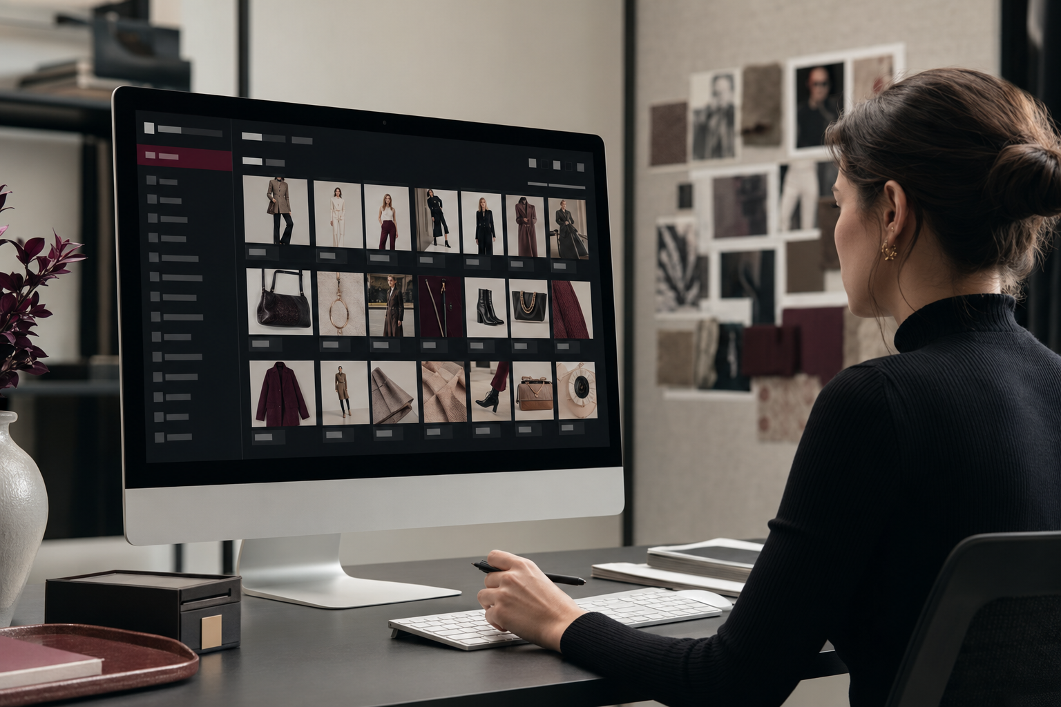 Organized digital asset library supporting a fashion brand content strategy with tagged campaign, product and social imagery