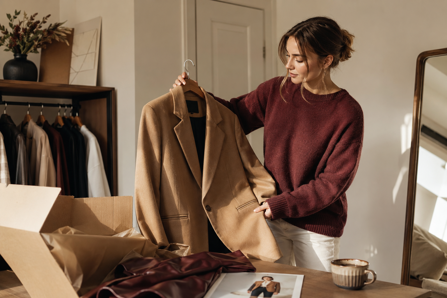 Fashion Marketing Funnel retention stage showing post-purchase styling value and a returning fashion customer