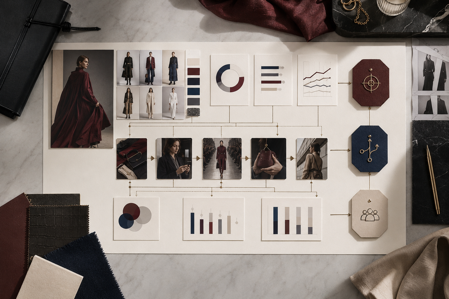 Fashion Marketing KPIs measurement framework connecting business objectives, customer behavior and campaign decisions