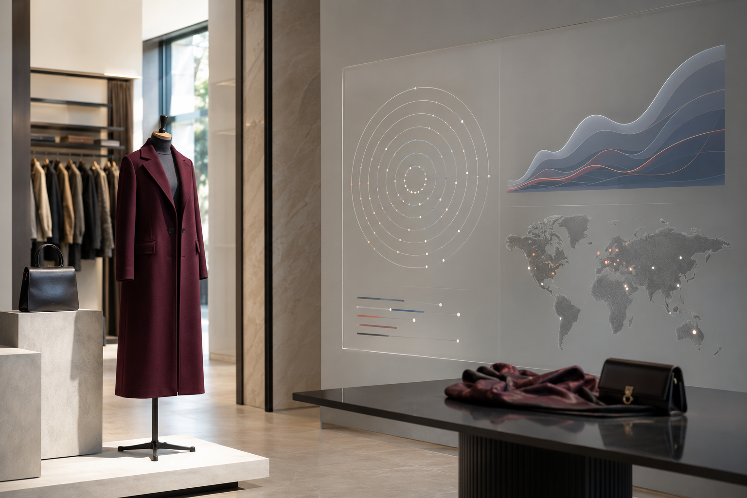 Fashion marketing metrics dashboard tracking qualified reach, branded search growth and campaign awareness