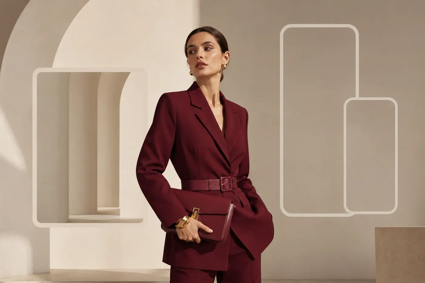 Category page photography composed with responsive crop space for desktop, tablet and mobile ecommerce layouts