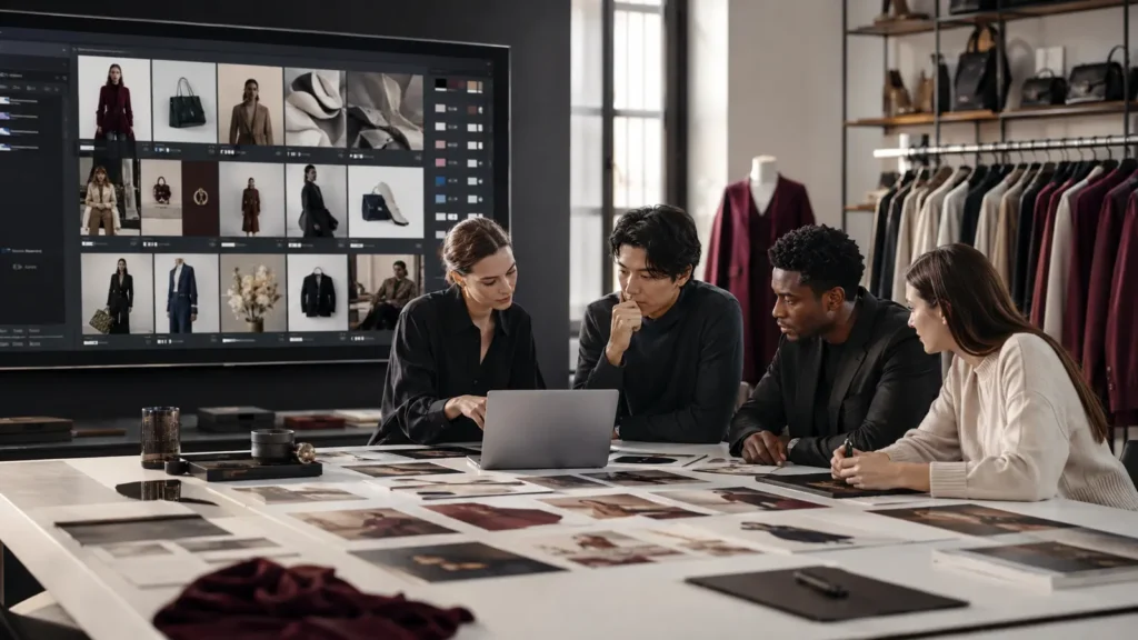 Digital Asset Management for Fashion Brands: A Practical Guide - Phil Halfmann Digital asset management for fashion brands with a team reviewing campaign and ecommerce imagery