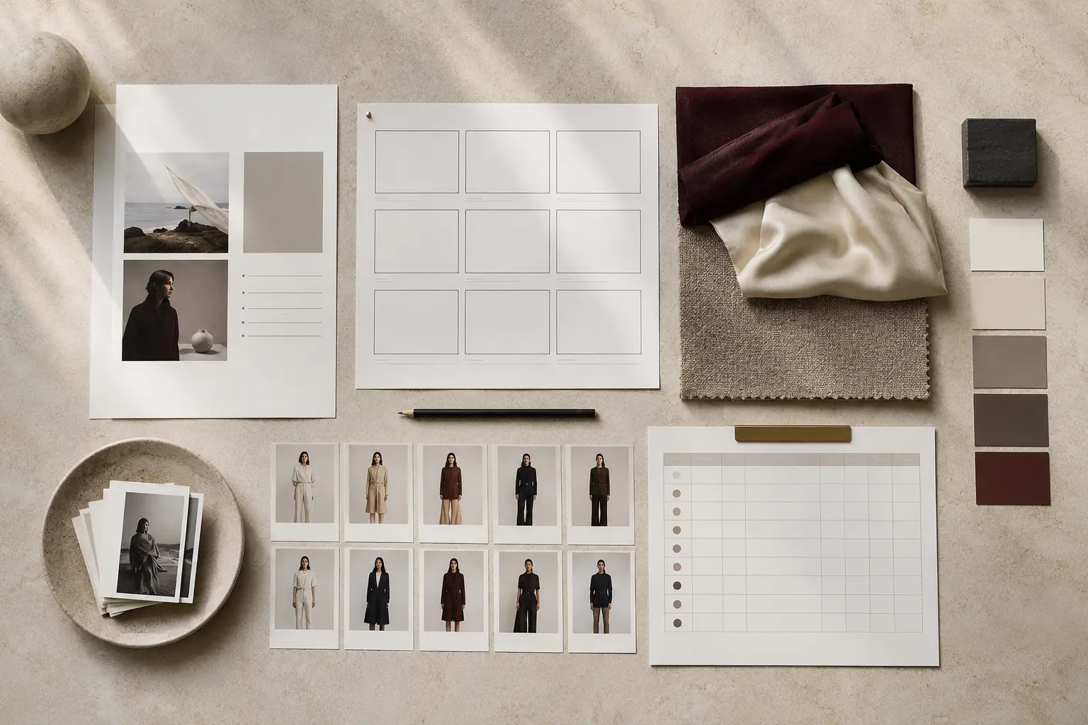 Fashion Campaign Creative Direction Services - Phil Halfmann Creative brief and moodboard used to plan creative direction for fashion campaigns