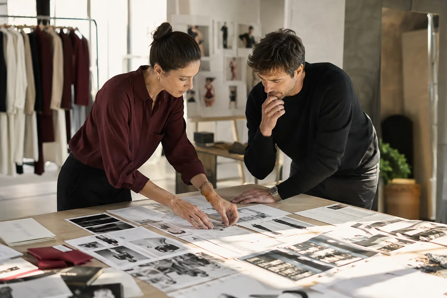 Fashion Campaign Production Roles Explained: Who Does What on Set? - Phil Halfmann Fashion campaign producer and creative director reviewing pre-production materials