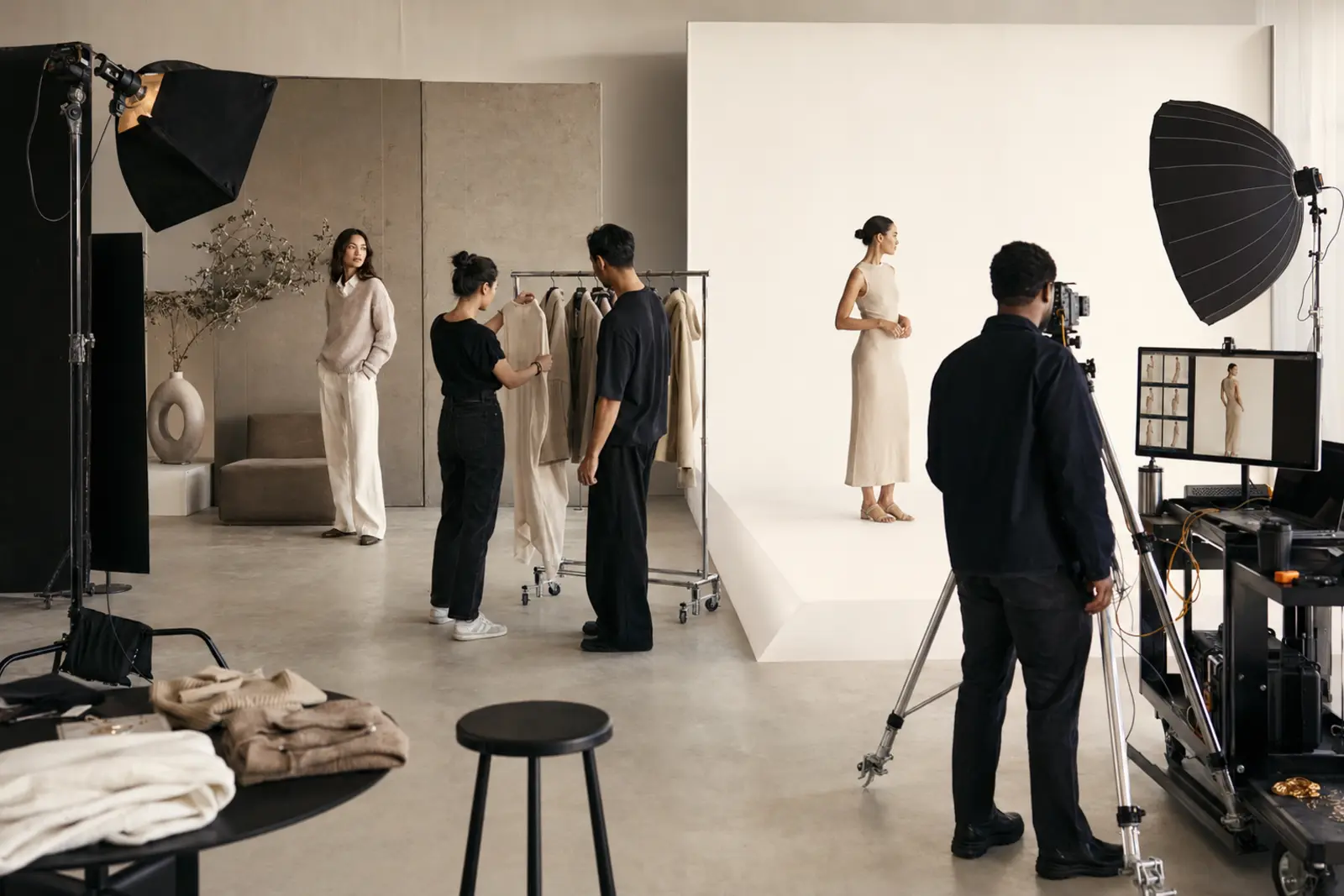 Lookbook vs Ecommerce Photography: The Smart Choice - Phil Halfmann Integrated lookbook vs ecommerce photography production with separate editorial and product setups in one fashion studio