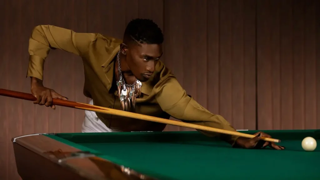 male model billiards action campaign