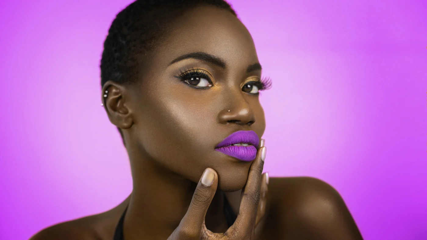 Beauty campaign image prepared for multiple licensed marketing channels