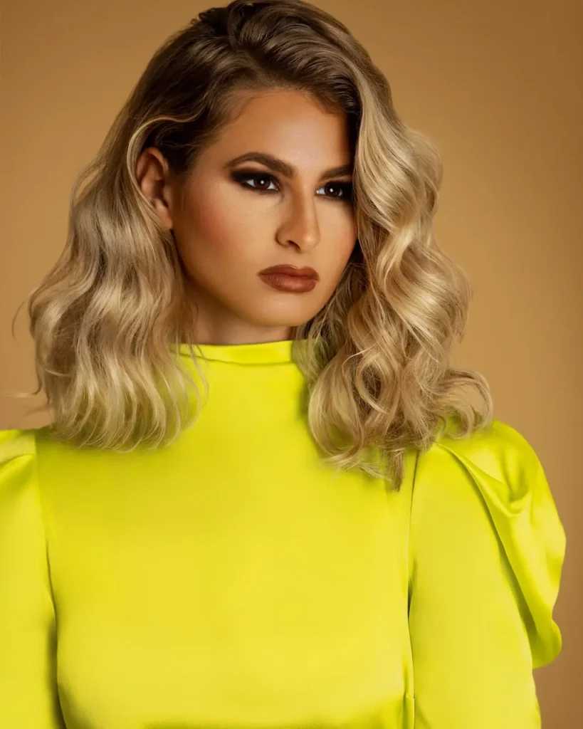 Studio beauty portrait with neon fashion styling created as extended Pool Rocker campaign coverage