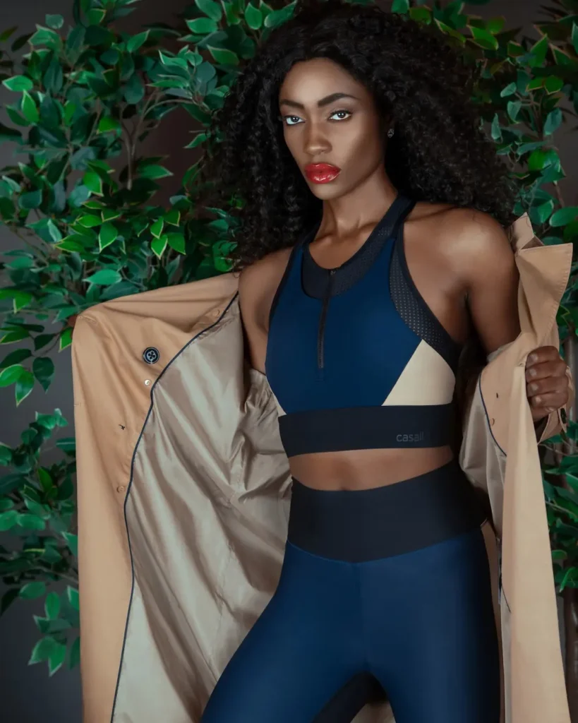 CASALL activewear with an Esprit coat in the Spring Is in the Air fashion editorial creative direction