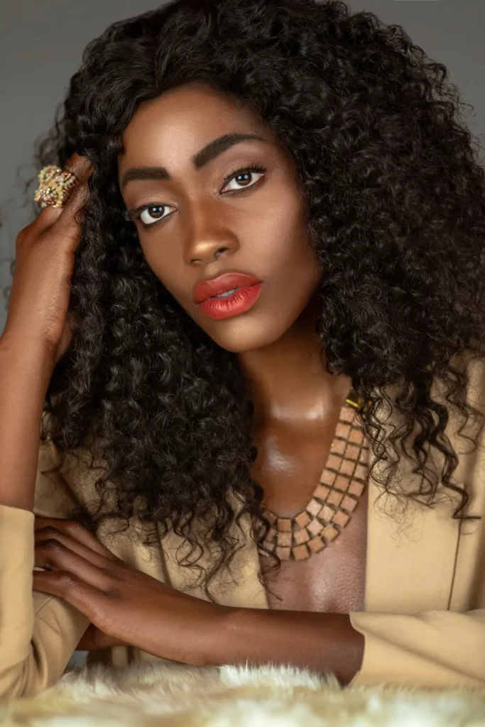 Close beauty and jewelry portrait from the Spring Is in the Air fashion editorial creative direction