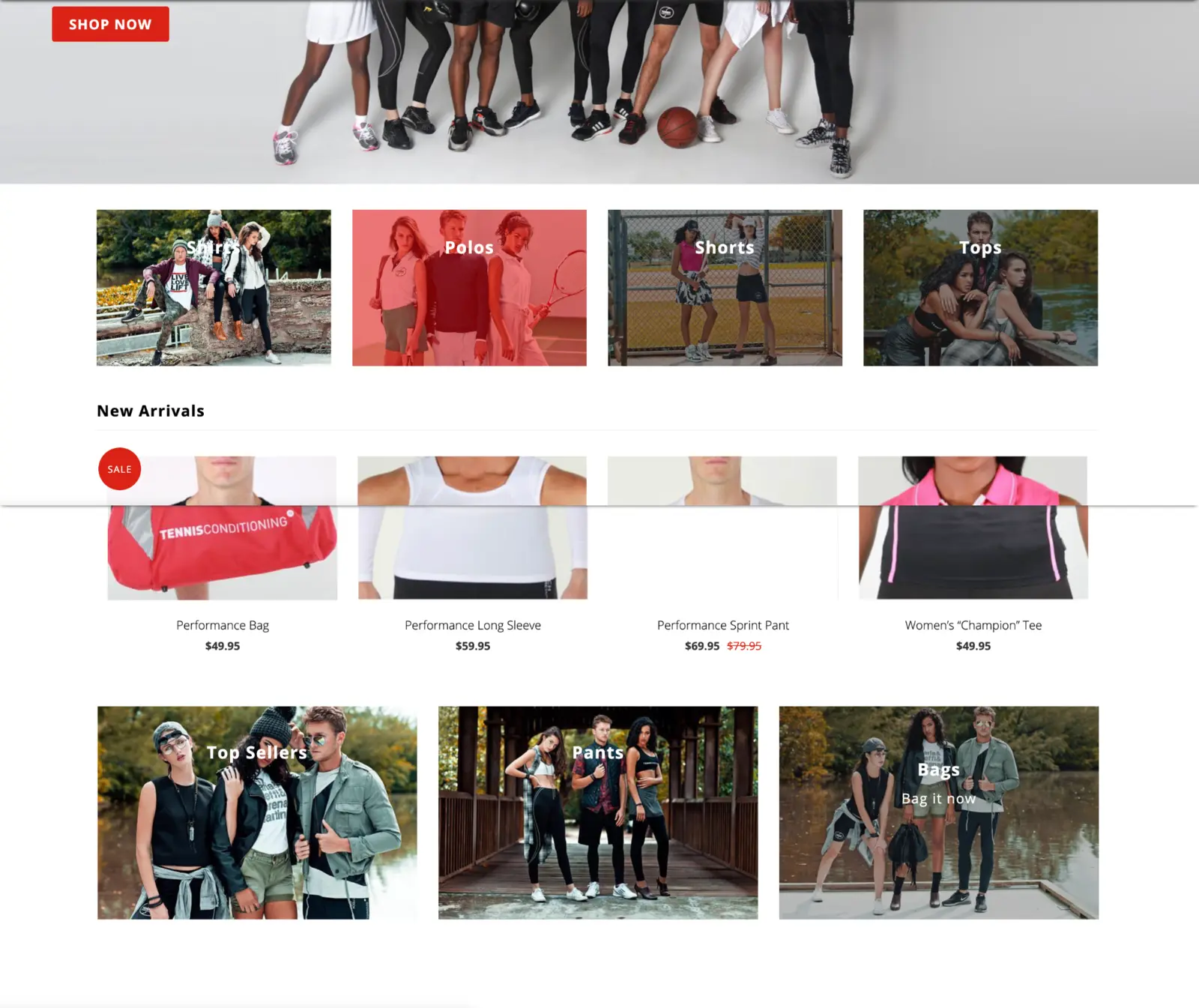 Archived StyleConditioning online-shop categories using campaign photography for products and merchandising