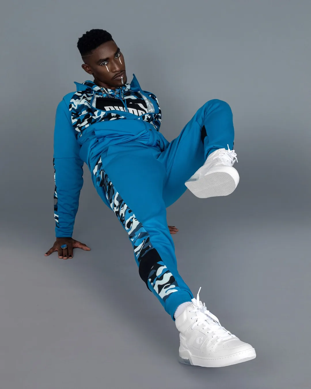 Vertical fashion image from the Pretty Boy Joy editorial designed for mobile and social placements