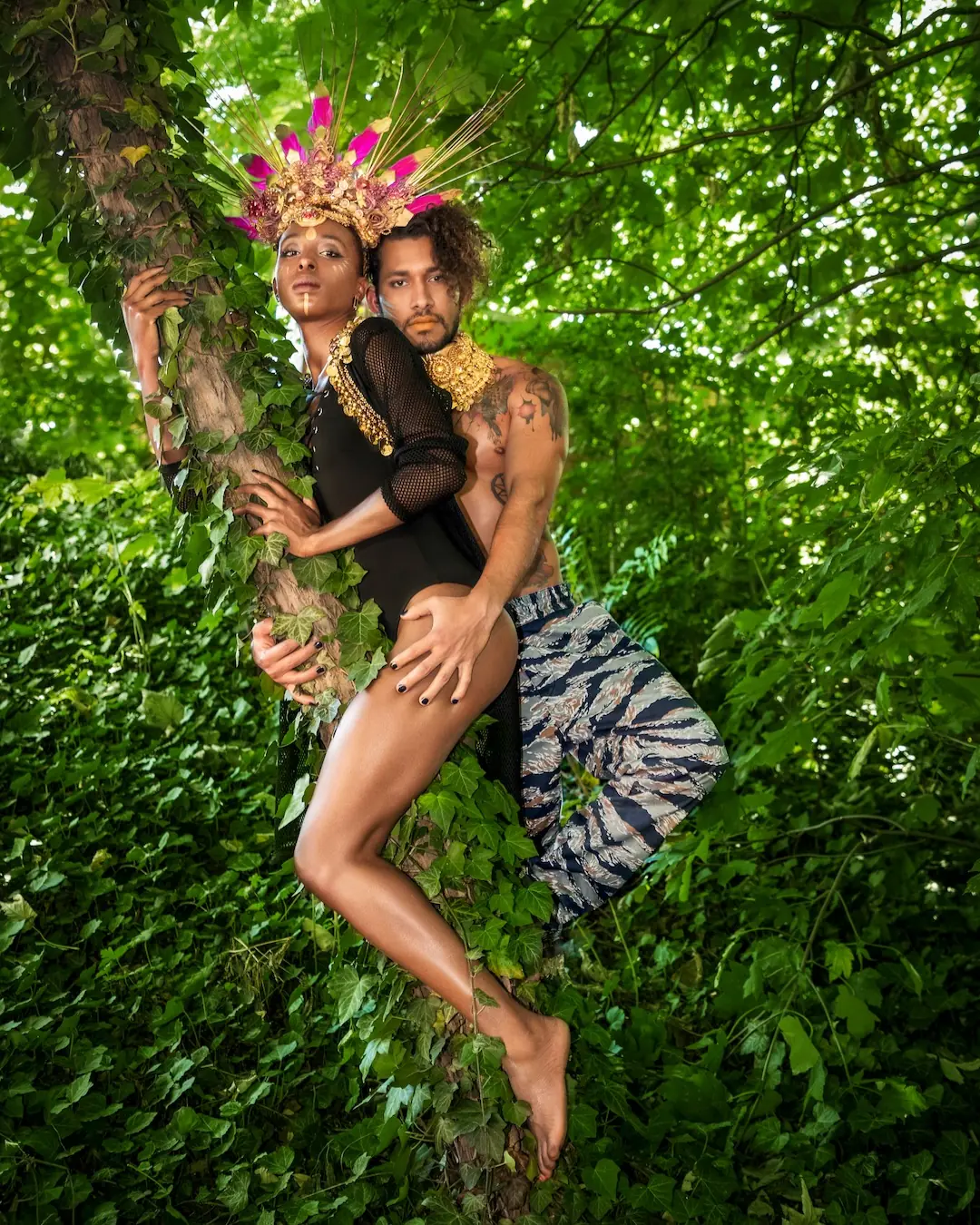 Fashion editorial couple photographed by Phil Halfmann
