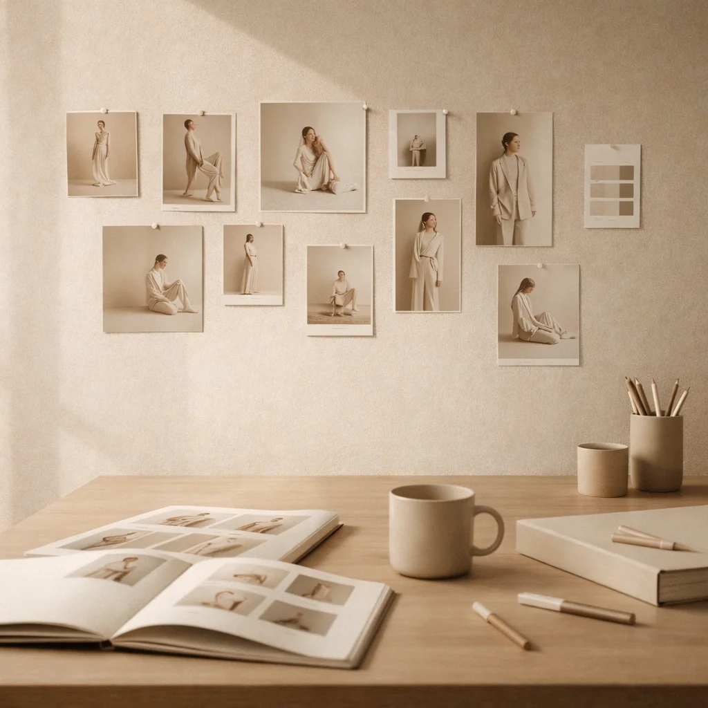 Fashion Campaign Photography: The Foundation of High-Performing Fashion Brands - Phil Halfmann Fashion campaign photography planning with minimal art direction board and premium aesthetic