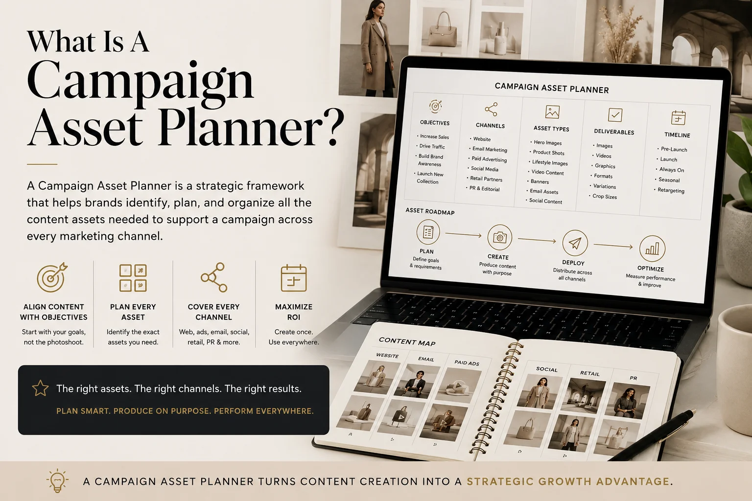Campaign Asset Planner for Successful Marketing - Phil Halfmann Campaign Asset Planner framework used to organize marketing assets before production.